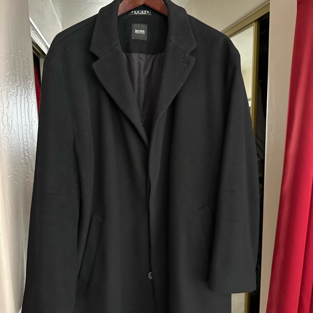 Hugo Boss Black Label Wool Overcoat — Made in Portugal — Men’s  46R